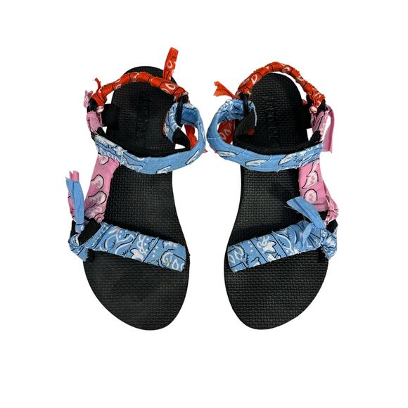 Arizona Love Sandals Trekky Blue Bandanna Sport Sandals size 10 US 40 EU - Picture 2 of 7